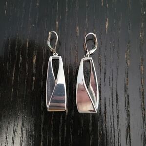 Anne Kkein Twisted Silver Drop Earrings